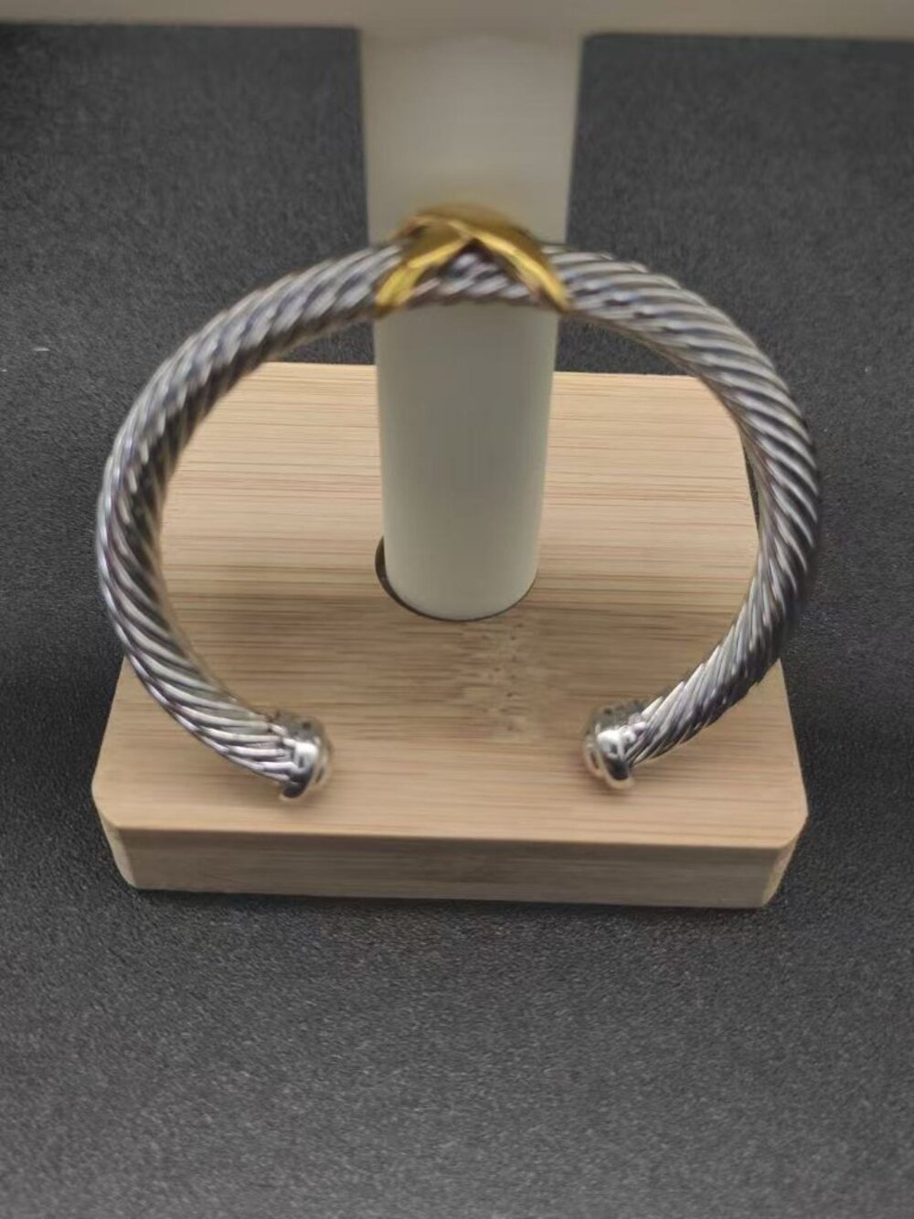 David Yurman Two-Tone X Bracelet - Picture 7 of 7